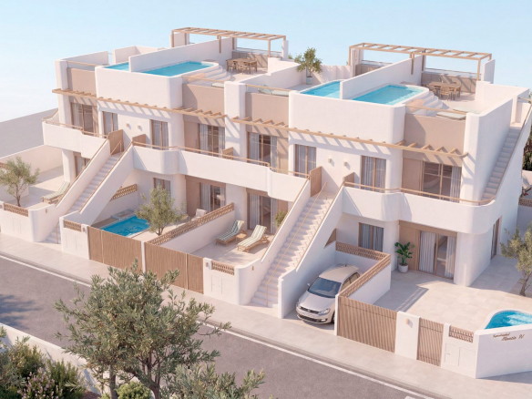 Nowoczesne bungalowy z prywatnym basenem w Pilar de la Horadada