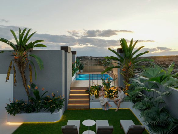 Nowoczesne apartamenty Amber Sun z basenem na dachu w Santa Pola – Costa Blanca